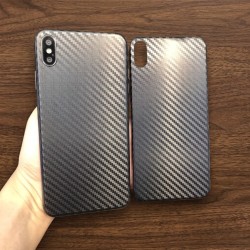 3D Carbon Fiber Solid Protector on Glass Back of Iphone XS Max