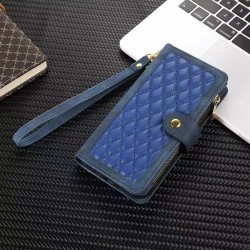 Windsor Castle Double Folder with Zipper Pocket Iphone 15 Blue