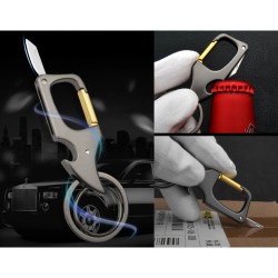 Keychain Carabiner with Bottle Opener and Knife (10ea/Disaplay Hanging Card) Keychain Carabiner with Bottle Opener and Knife (10ea/Disaplay Hanging Card)