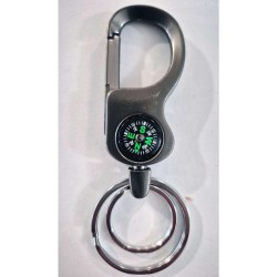 Keychain Carabiner with Compass (10ea/Disaplay Hanging Card) Keychain Carabiner with Compass (10ea/Disaplay Hanging Card)