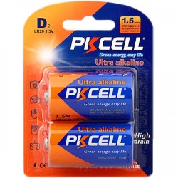 PKCELL Alkaline Battery D LR20 1.5V (2pcs/card) Duration : 1800 min (6 Card/Pack) PKCELL Alkaline Battery D LR20 1.5V (2pcs/card) Duration : 1800 min (6 Card/Pack)