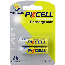 PKCELL Rechargeable Battery AA Mi-MH 1300mAh 1.2V 2pcs/card (12card/Box)