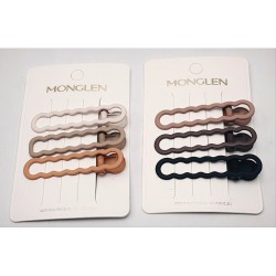 Premium Hair Clip 6cm 3 mixed color/card (Min. 6 Card) - No DC Premium Hair Clip 6cm 3 mixed color/card (Min. 6 Card) - No DC