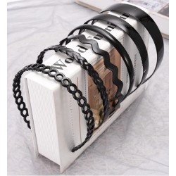 Plastic Resin Hoop Headband 6 Design/Card (12card/Pack) Plastic Resin Hoop Headband 6 Design/Card (12card/Pack)