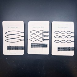 Metal Hair Clip 4 pcs/ Card (10 Card /3 Mixed Design/Pack) Metal Hair Clip 4 pcs/ Card (10 Card /3 Mixed Design/Pack)