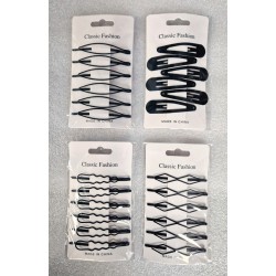 Metal Hair Clip 70mm 6pc/Card (10 Card/4 Design/Pack) Metal Hair Clip 70mm 6pc/Card (10 Card/4 Design/Pack)
