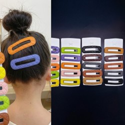 PU Leather Hair Clip 8cm 5pcs/Card (12 Card/4 mixed color/Pack) PU Leather Hair Clip 8cm 5pcs/Card (12 Card/4 mixed color/Pack)