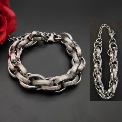 316L Stainless Steel Cuban Chain Bracelet 19cm+5cm For Women and Men 316L Stainless Steel Cuban Chain Bracelet 19cm+5cm For Women and Men