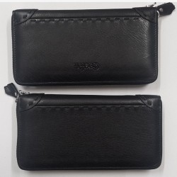 Gaofan Genuine Leather Long Walllet with Zipper (10.5x20cm) Black WW1911B Gaofan Genuine Leather Long Walllet with Zipper (10.5x20cm) Black WW1911B