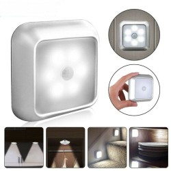 6 LED Night Light PIR Auto Motion Sensor Operated with 3 AAA Battery