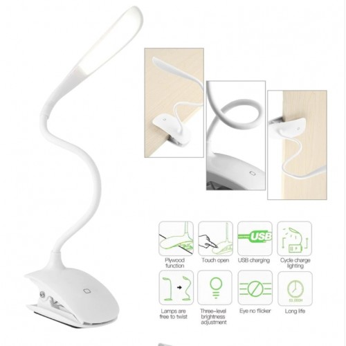 USB 14 Led Desk Lamps Adjustable Clamp Clip