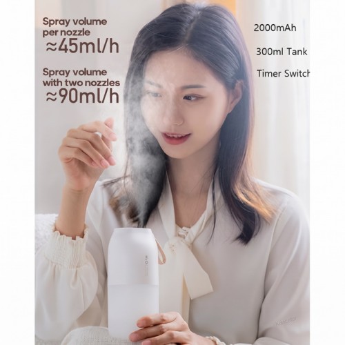 Ultrasonic Air Humidifier wiht Warm Night Light Rechargeable Battery 2000mAh - No DC